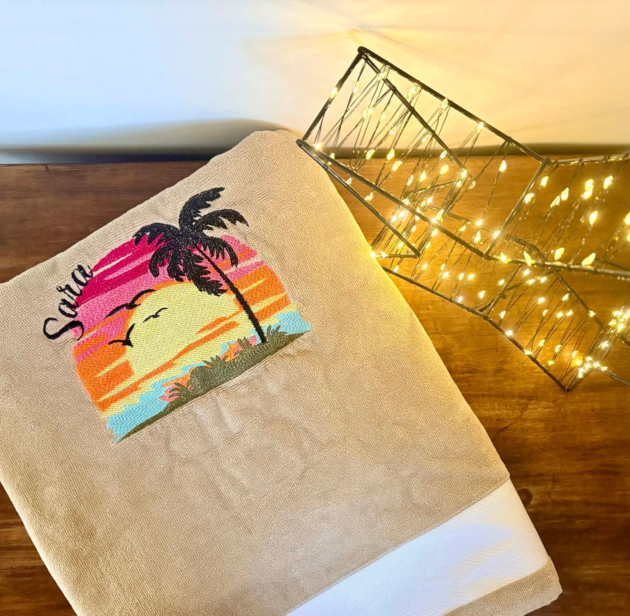 drap de plage personnalisé brodé 4